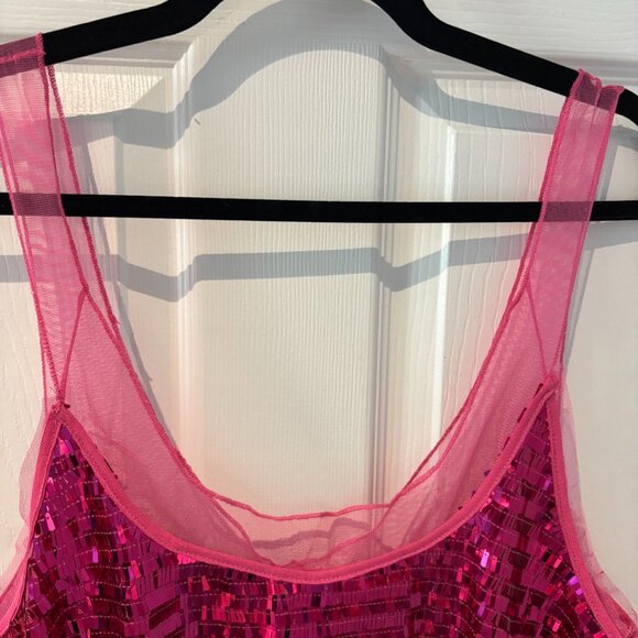 NWT Free People Disco Pink Sequin Dress - Picture 3 of 5